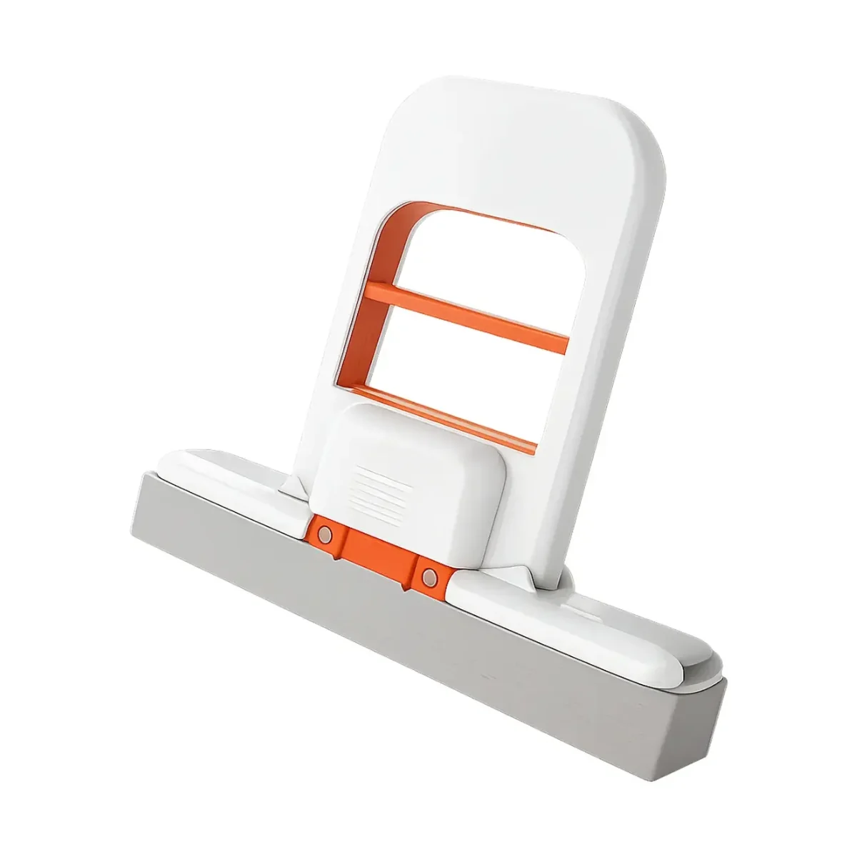 Mini Mop absorvente portátil branco com mecanismo laranja